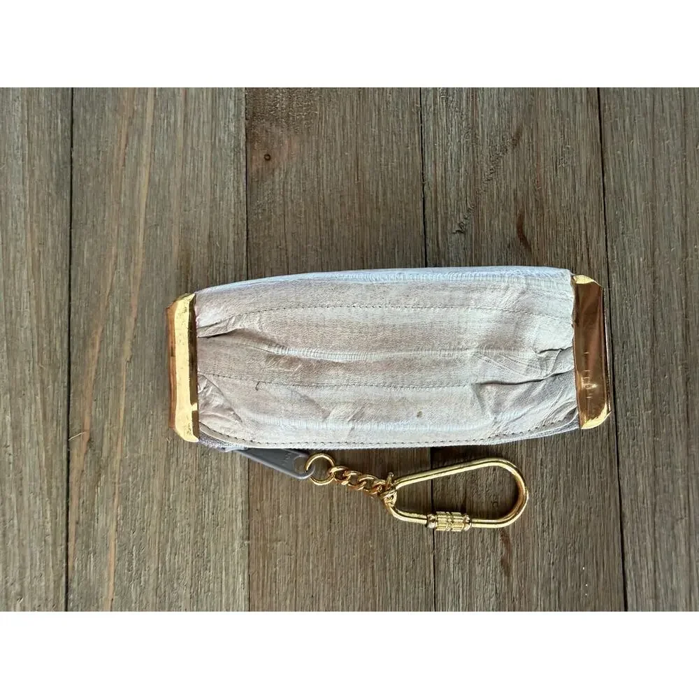 Vintage Genuine Eel Skin Lipstick Case & Coin Pouch Set Made in Korea